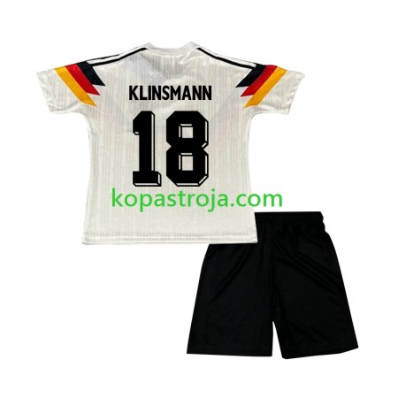 Billiga Fotbollströjor Tyskland Klinsmann 18 Retro Barn Hemma tröja 1990 Kortärmad
